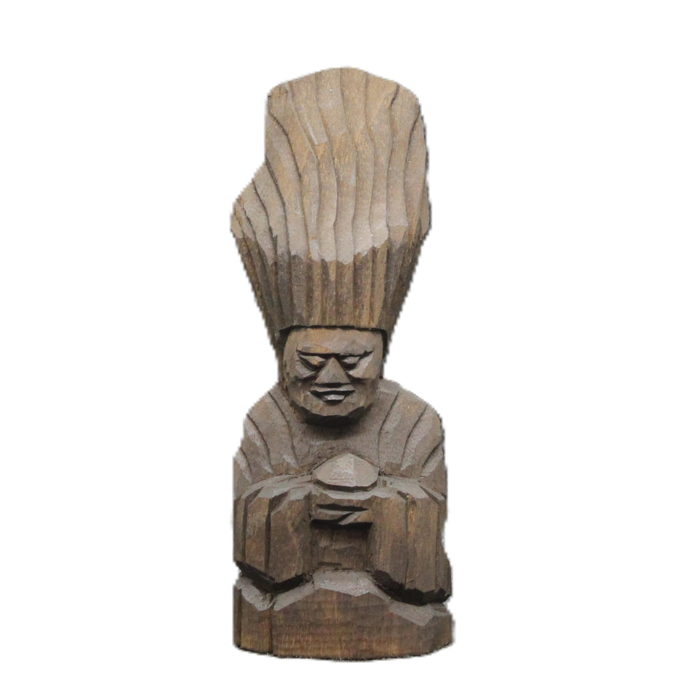 護法神(15cm gh6018) 仏像 円空仏 摸刻 木彫1枚目の画像