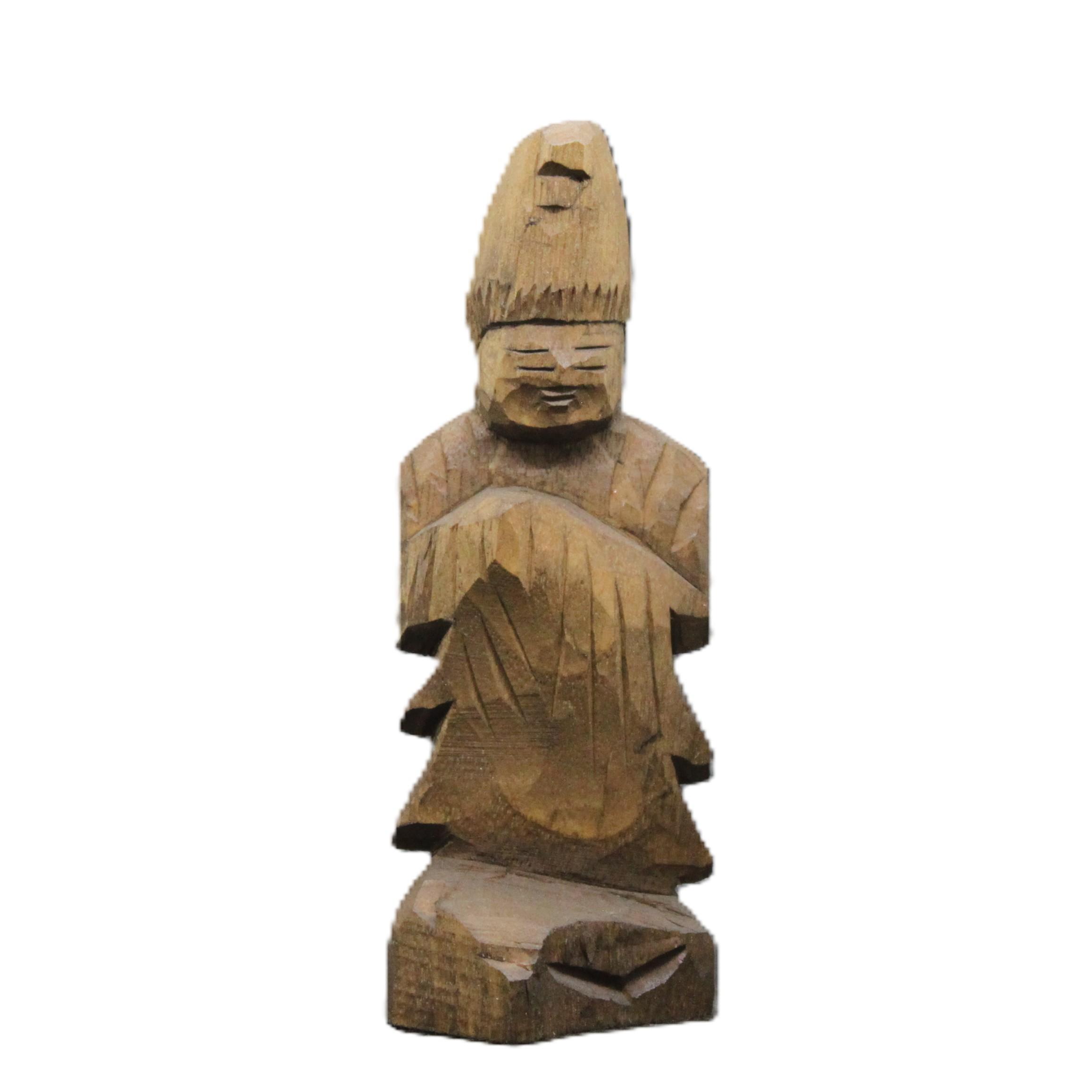 馬頭観音（14cm bt6522） 仏像 円空仏 摸刻 木彫1枚目の画像