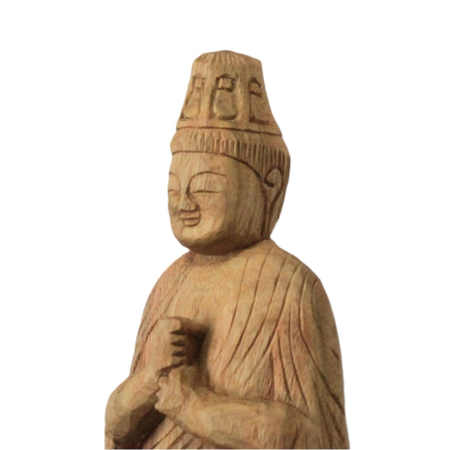 受注制作：金剛界大日如来坐像（高さ：30cm）仏像 円空仏 摸刻 木彫 【 納期35日】 | 8枚目