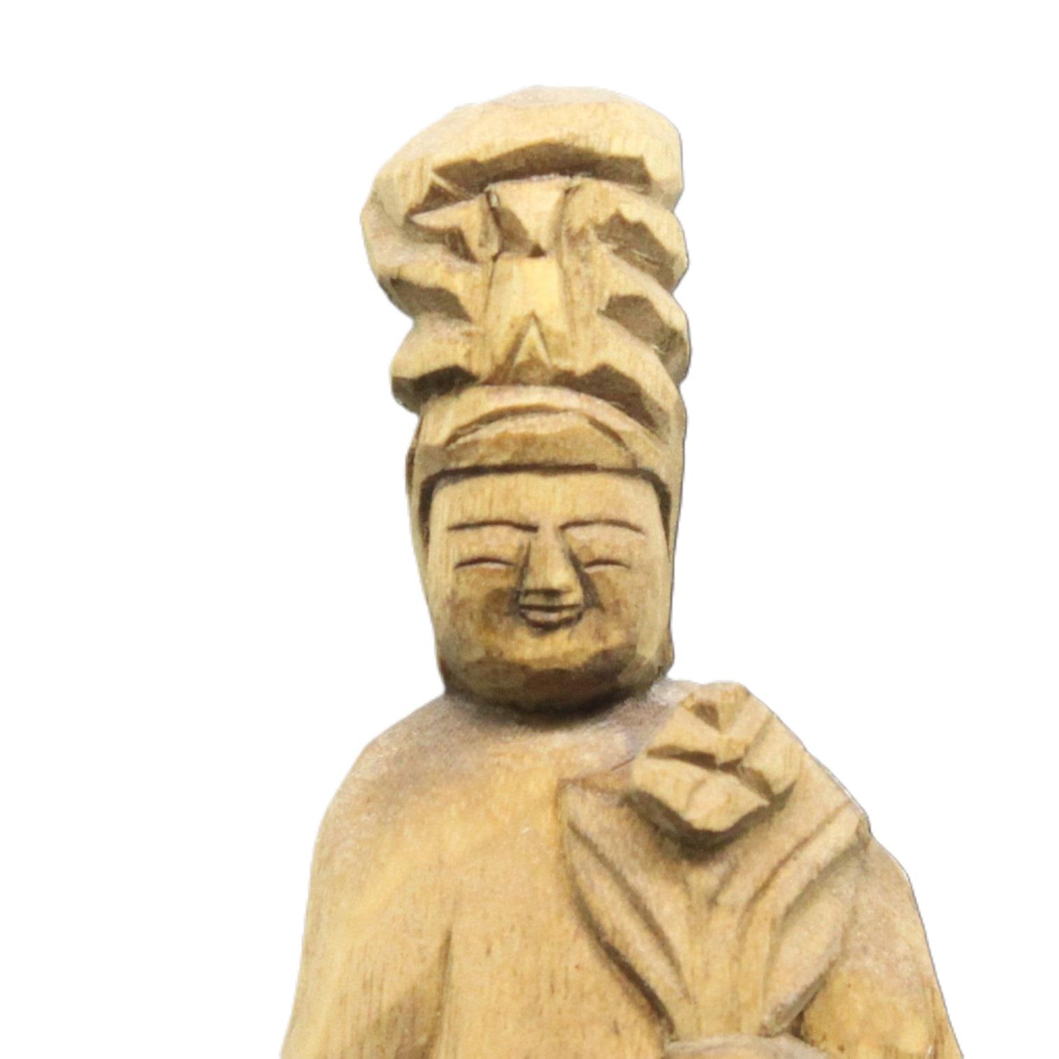 受注製作：観音菩薩立像（高さ：25cm）仏像 円空仏 摸刻 木彫（納期20日）