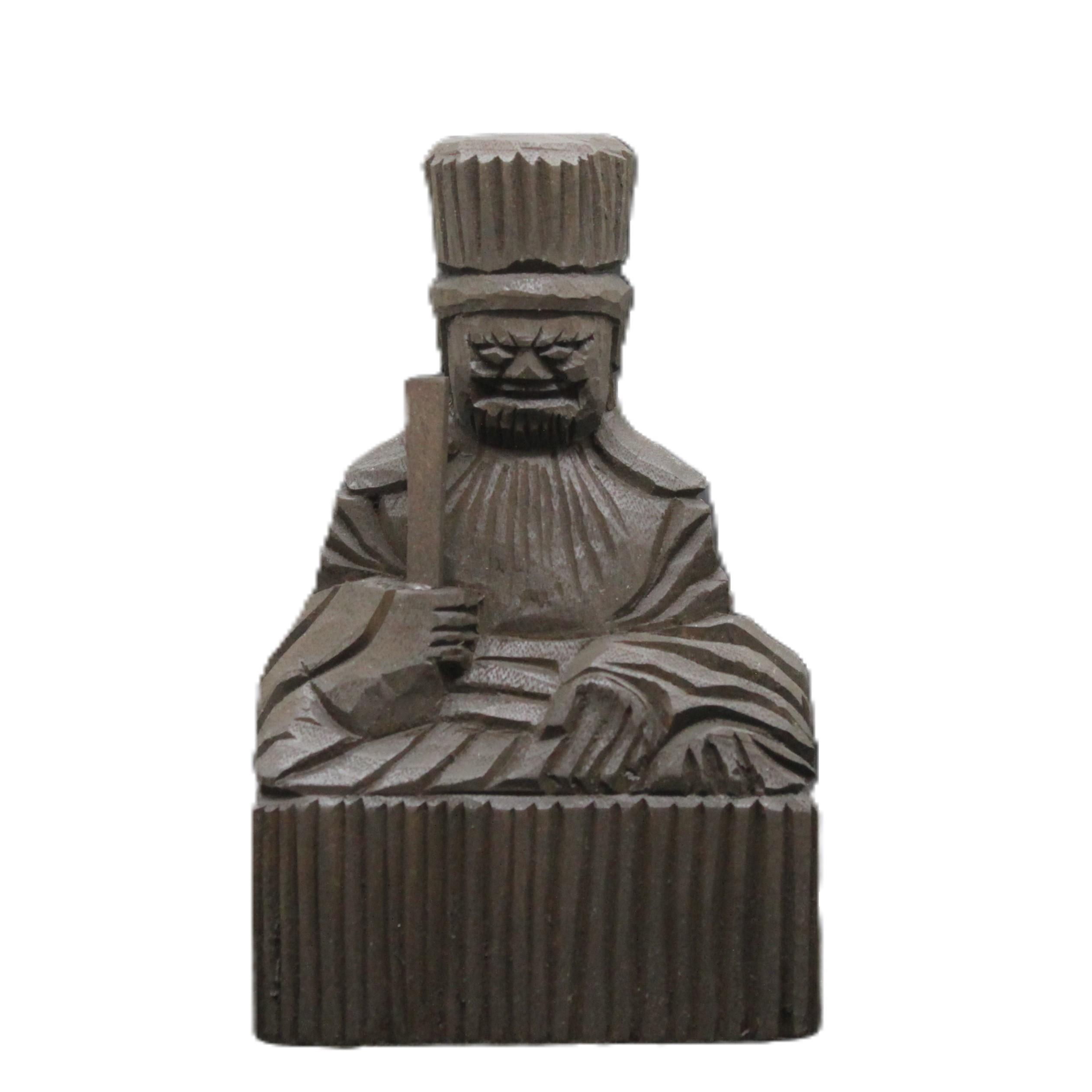 閻魔大王（15cm em5111）仏像 円空仏 摸刻 木彫
