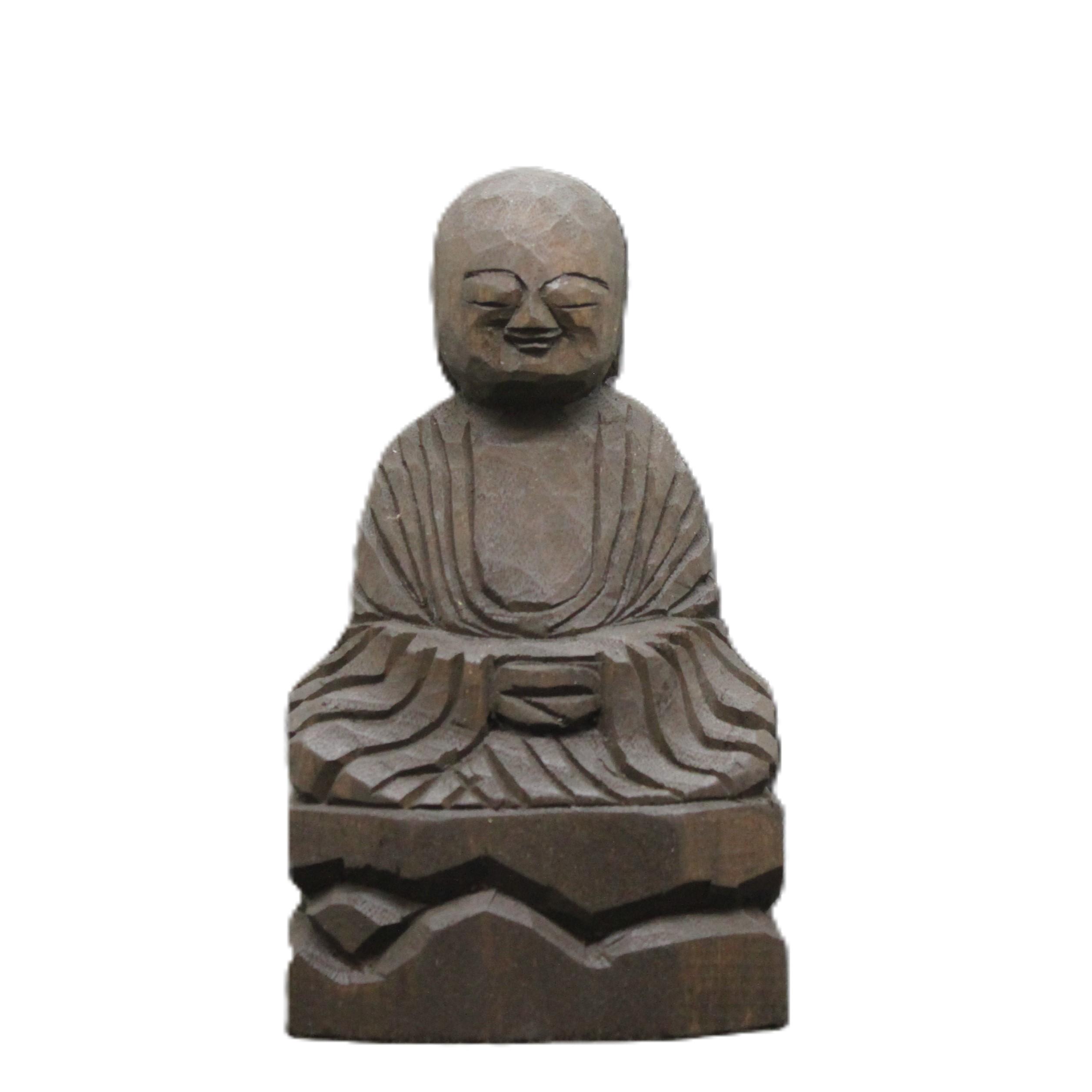なで仏(14cm nd5207）仏像 円空仏 摸刻 木彫