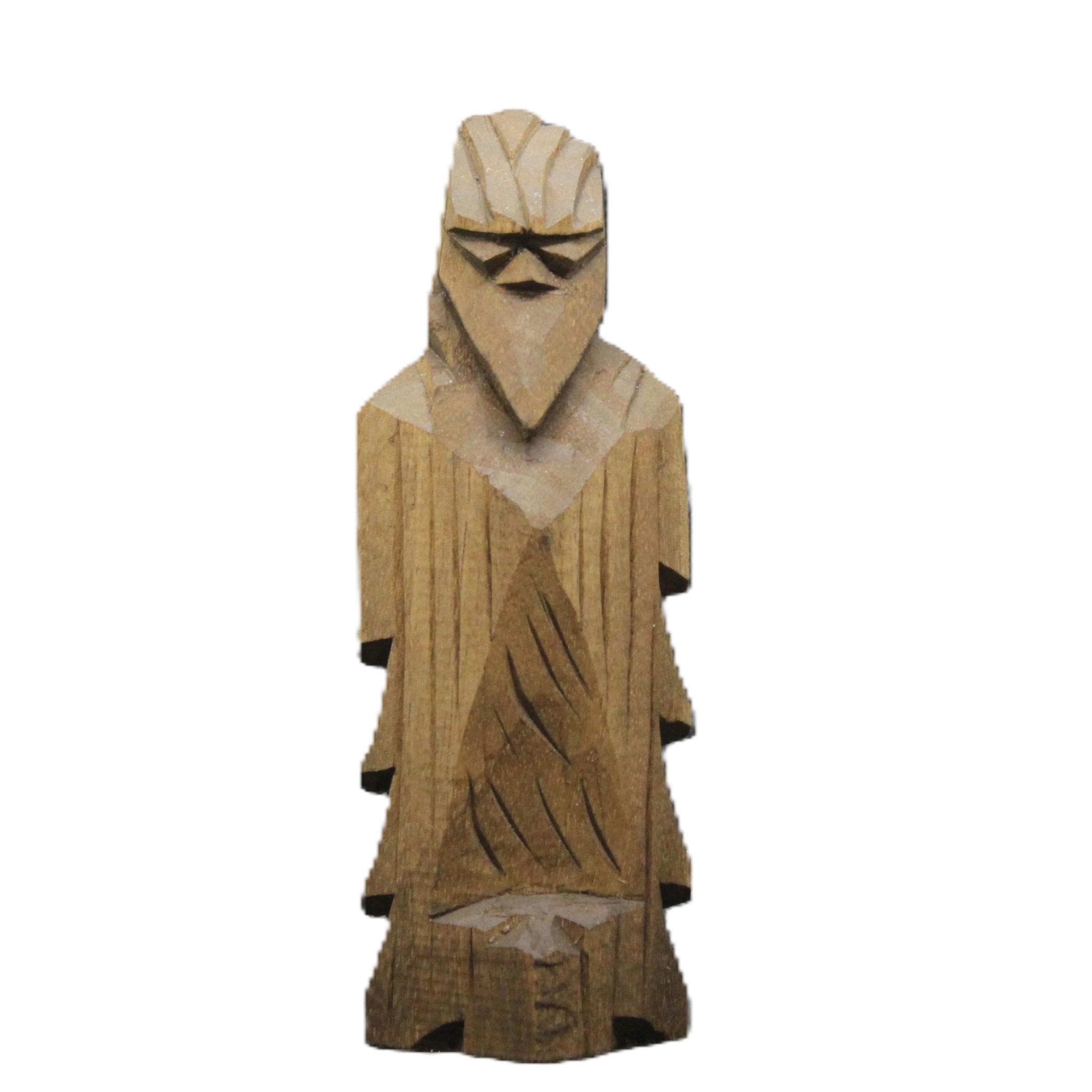 迦楼羅(かるら)（15cm クス材  kr6621） 仏像 円空仏 摸刻 木彫