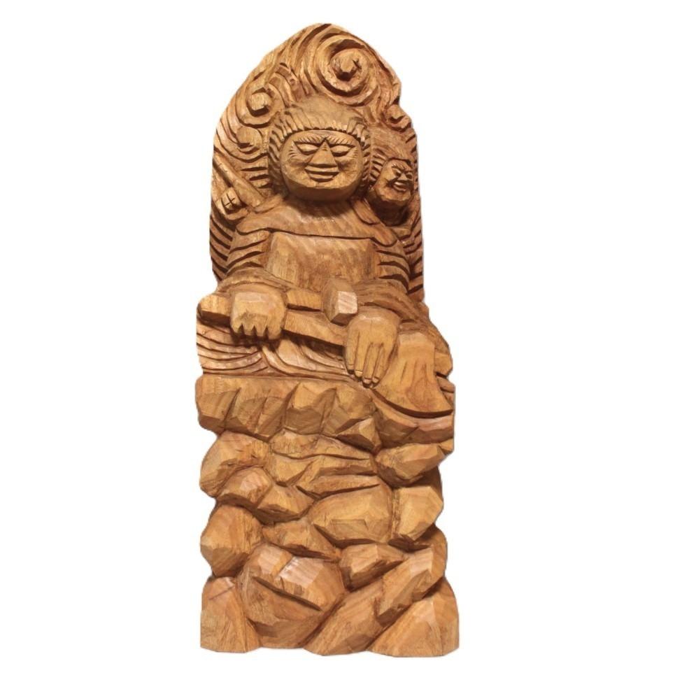 ★新春の玄関にお迎え★両面宿儺（高さ：60cm:rs6105）仏像 円空仏 摸刻 木彫 【即納】