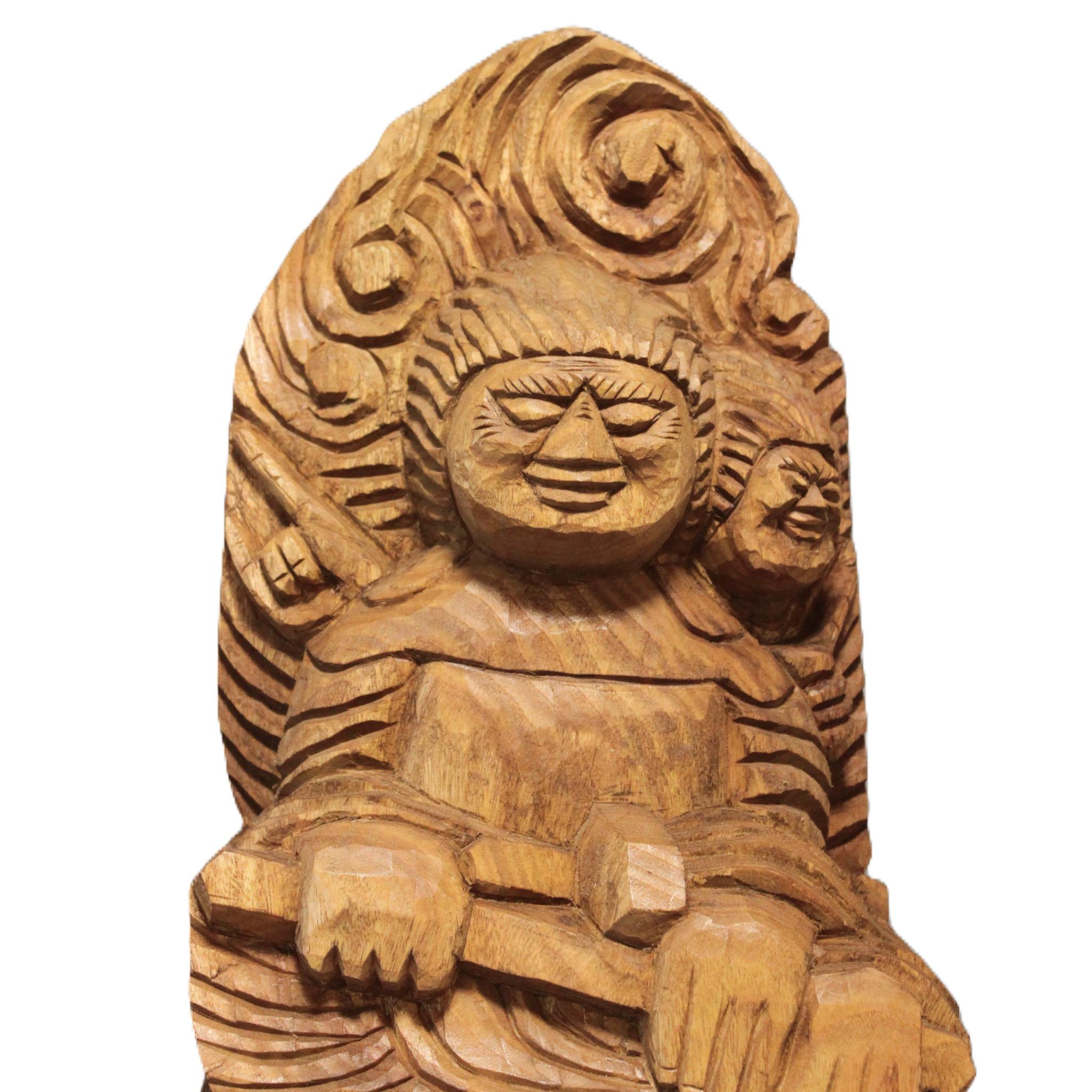 ★現品限り★両面宿儺（高さ：60cm:rs6105）仏像 円空仏 摸刻 木彫 【即納】 | 9枚目