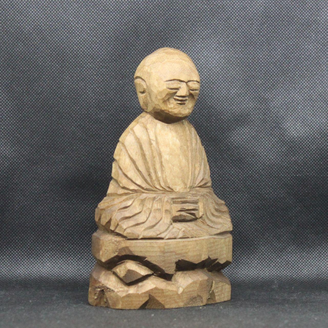 びんずる(賓頭盧15cm bz8221)仏像 円空仏 摸刻 木彫 | 2枚目