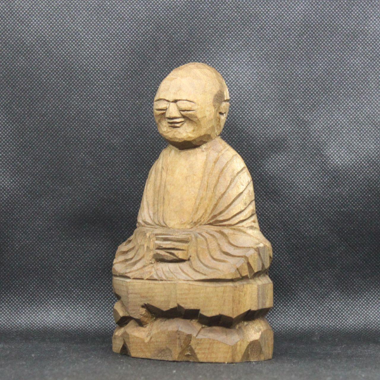 びんずる(賓頭盧15cm bz8221)仏像 円空仏 摸刻 木彫 | 3枚目