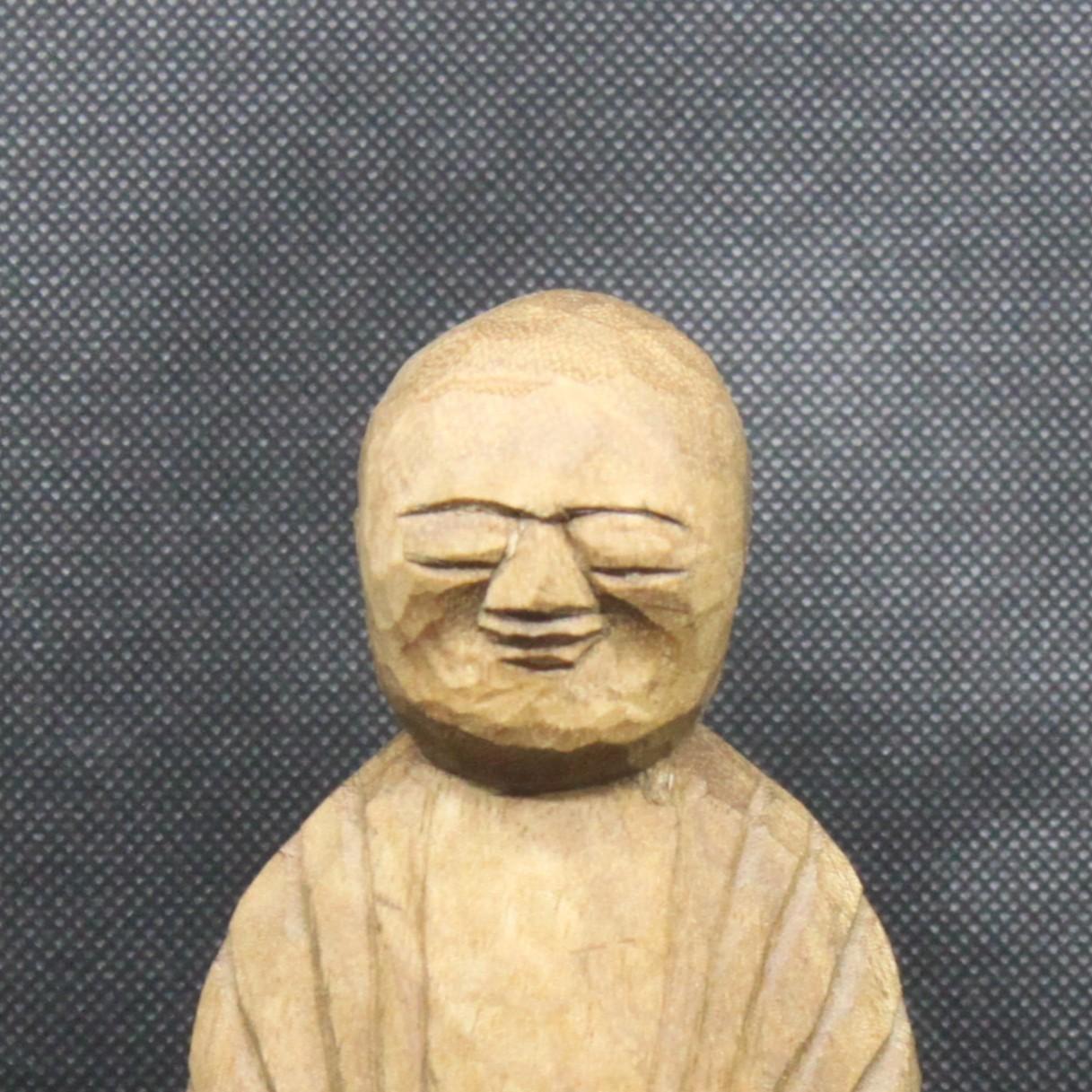 びんずる(賓頭盧15cm bz8221)仏像 円空仏 摸刻 木彫 | 4枚目