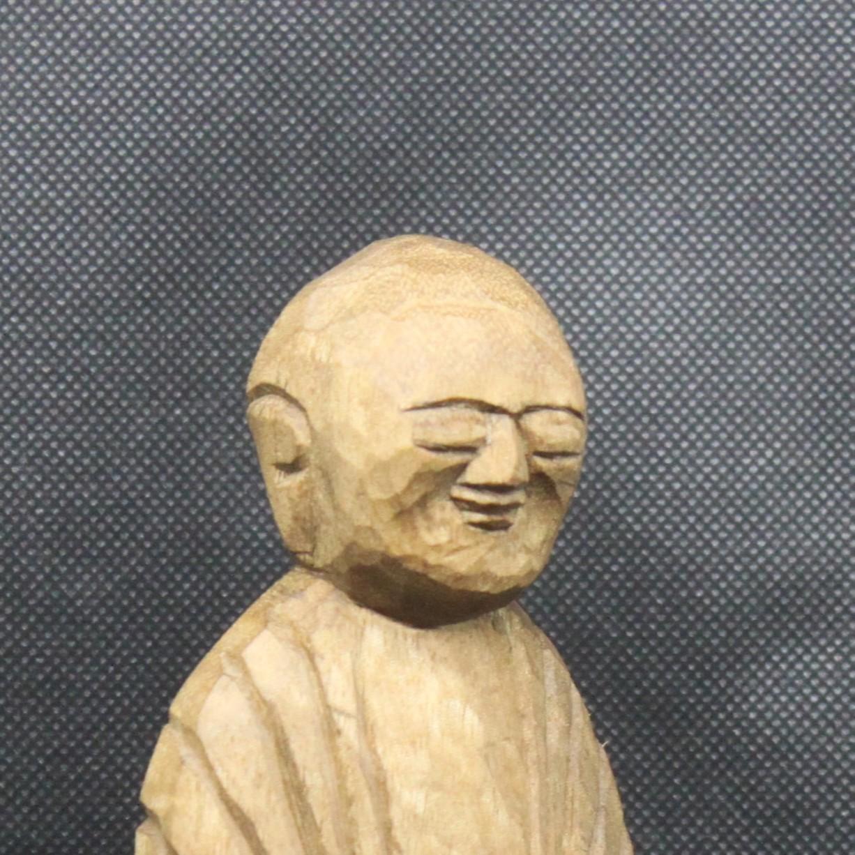 びんずる(賓頭盧15cm bz8221)仏像 円空仏 摸刻 木彫 | 5枚目