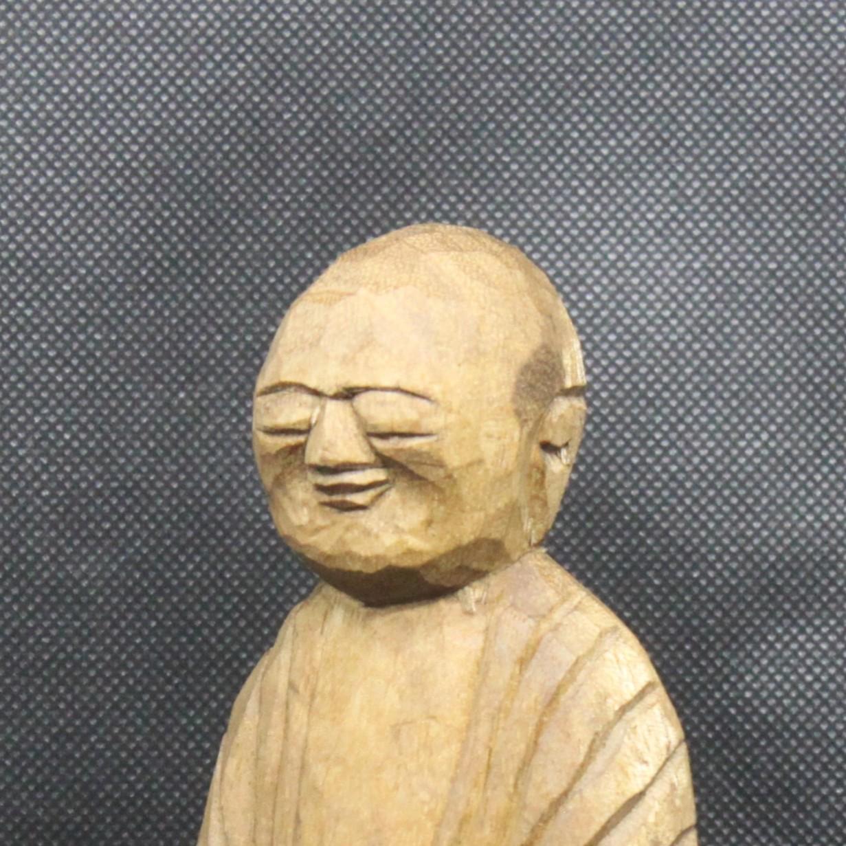 びんずる(賓頭盧15cm bz8221)仏像 円空仏 摸刻 木彫 | 6枚目